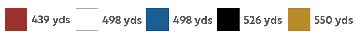 hole 10 yardage color bar