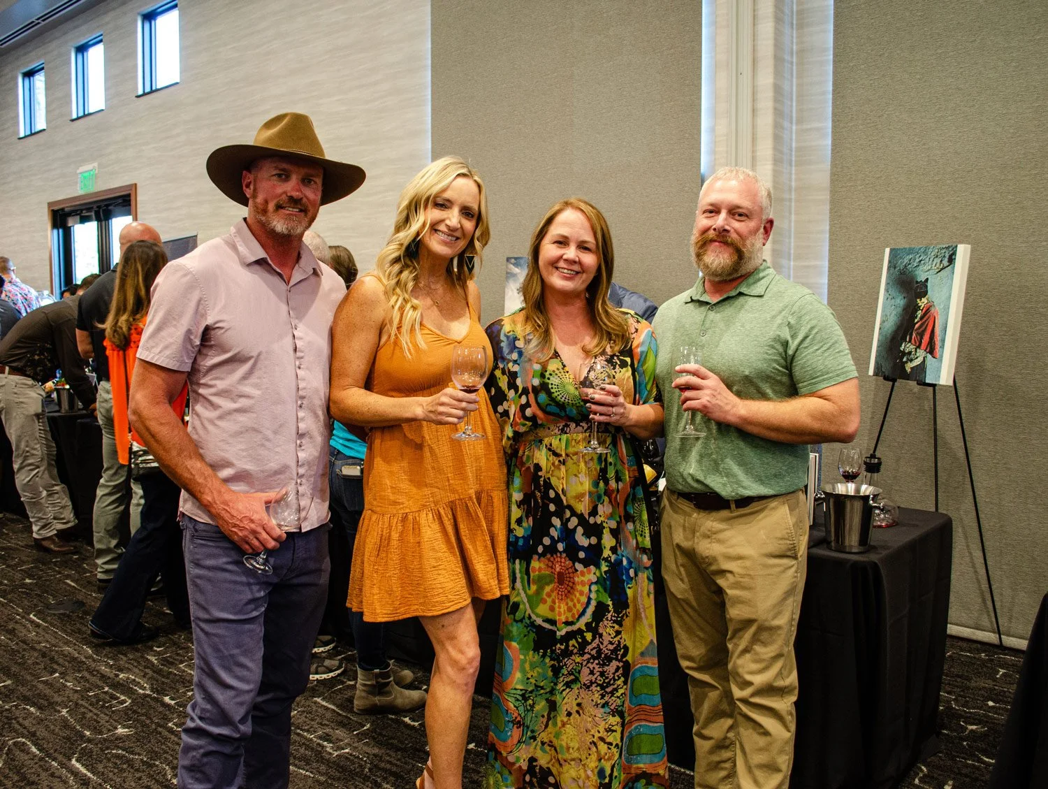 members at a club wine event
