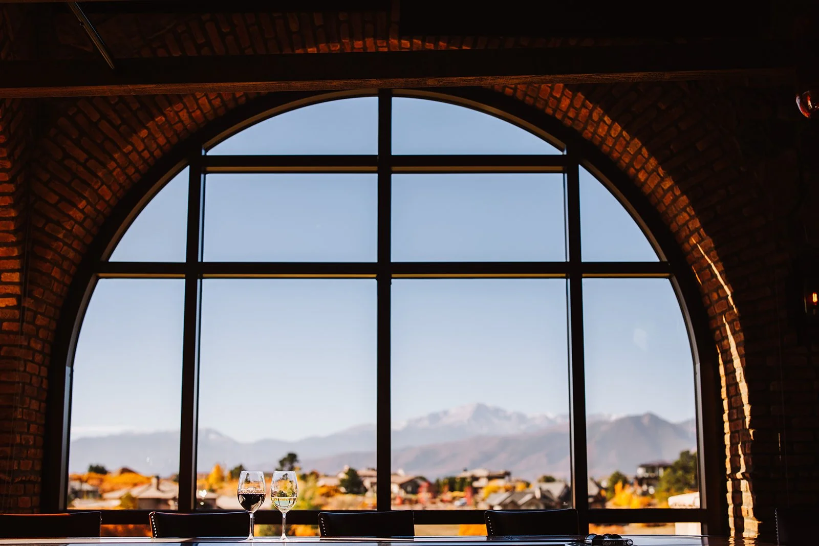 beautiful fall views for steakhouse happy hour