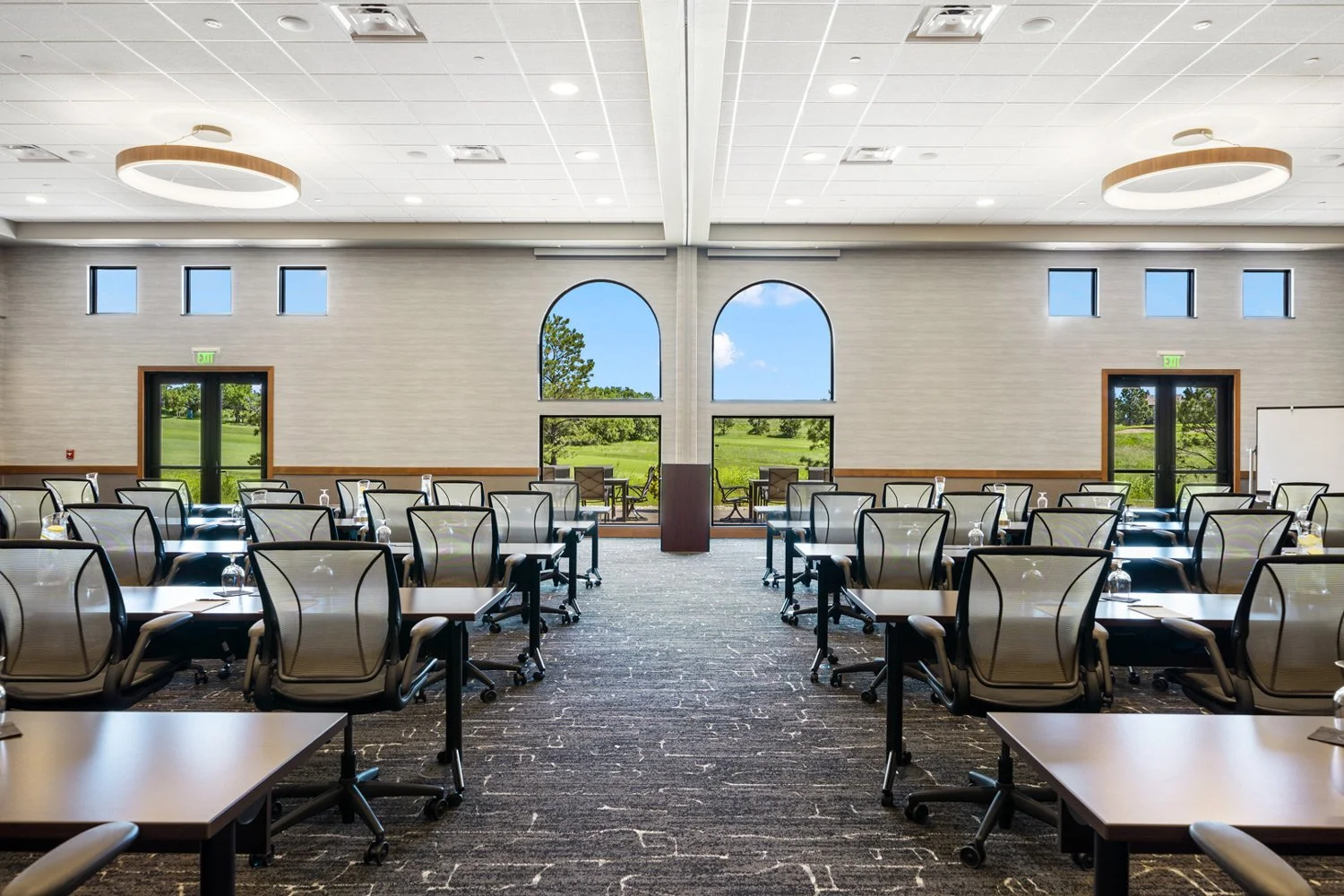 barolo conference and meeting room and view of the golf course