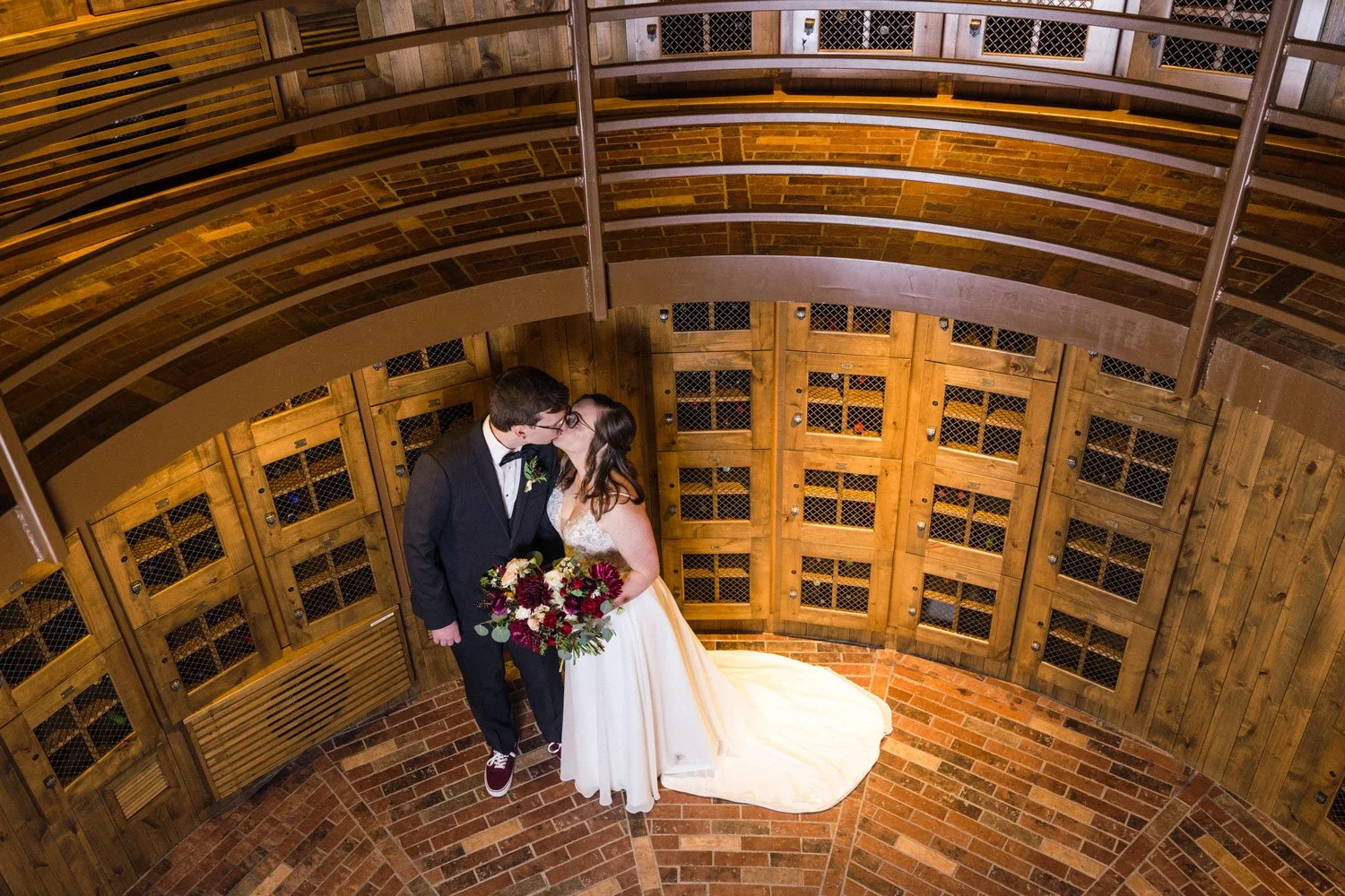 wine tower wedding