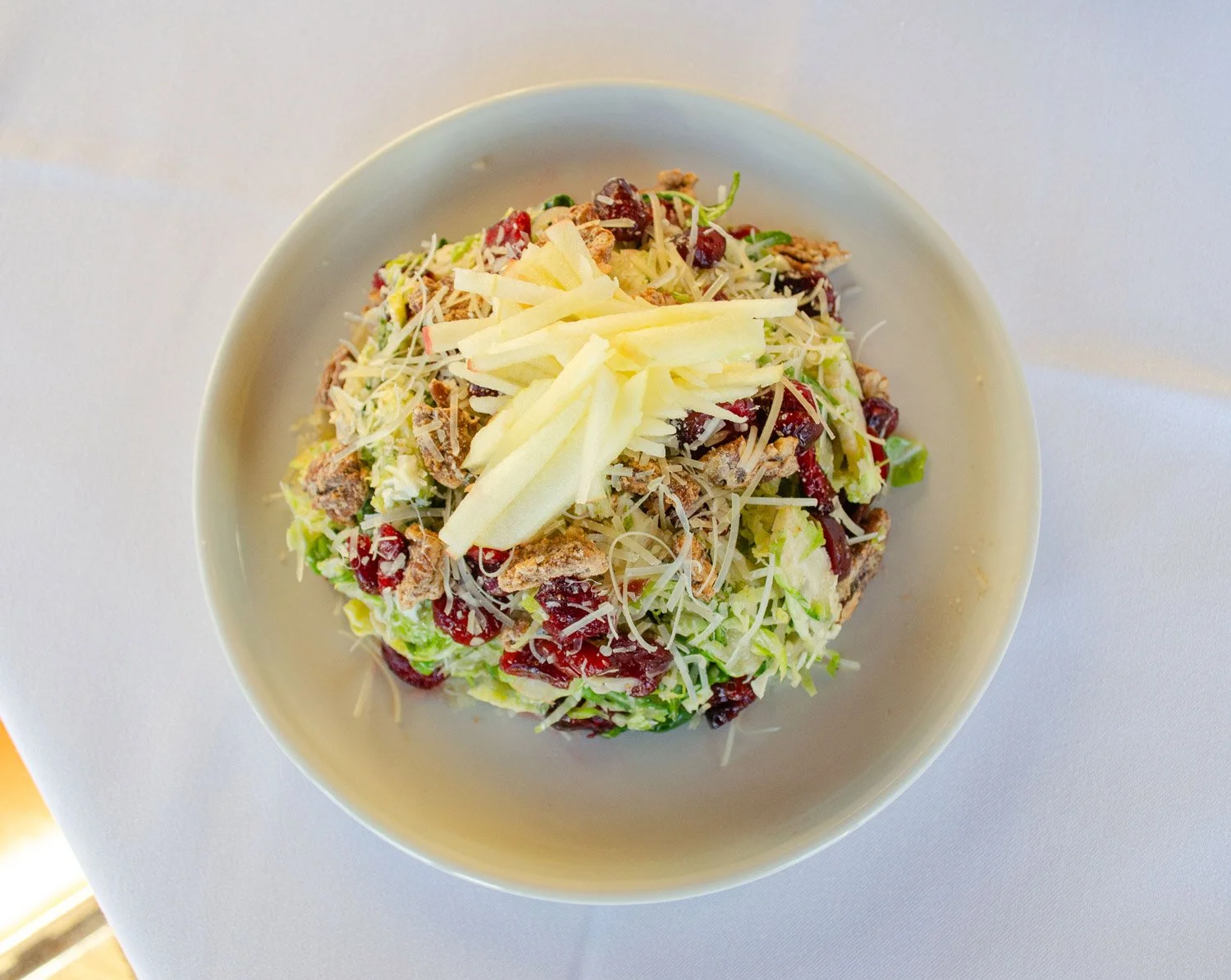 shaved brussel salad at the steakhouse