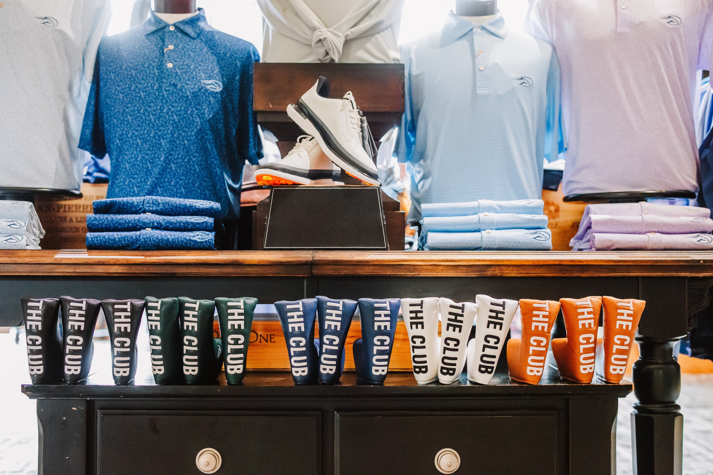 men's golf shirts and embroidered golf club covers