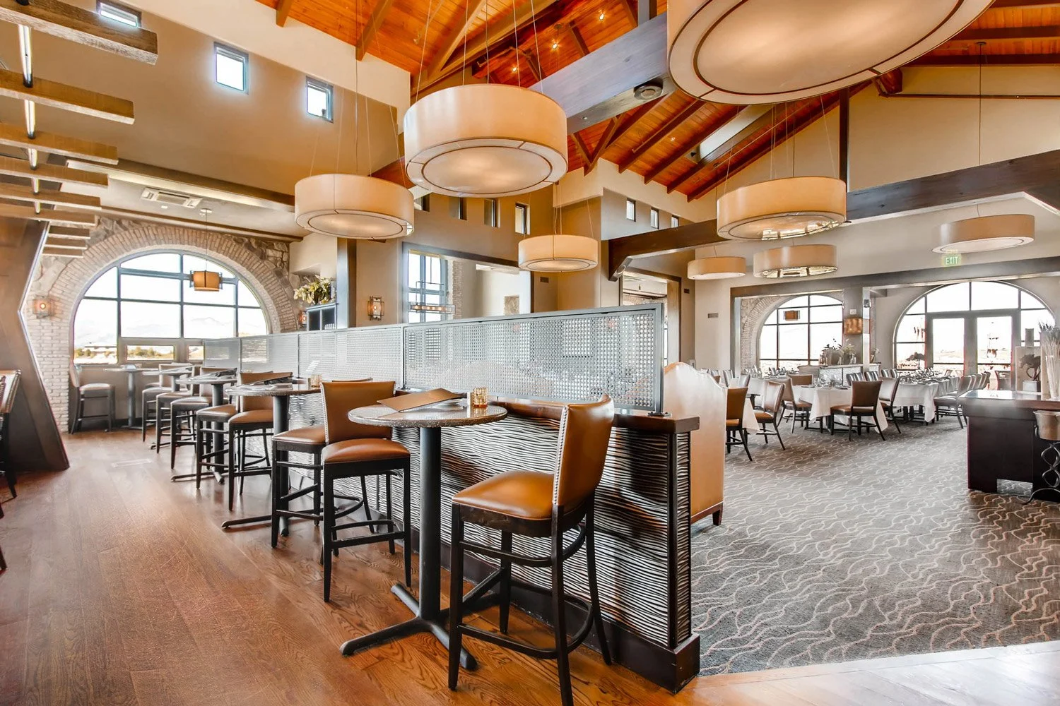 flying horse steakhouse interior view of the bar area