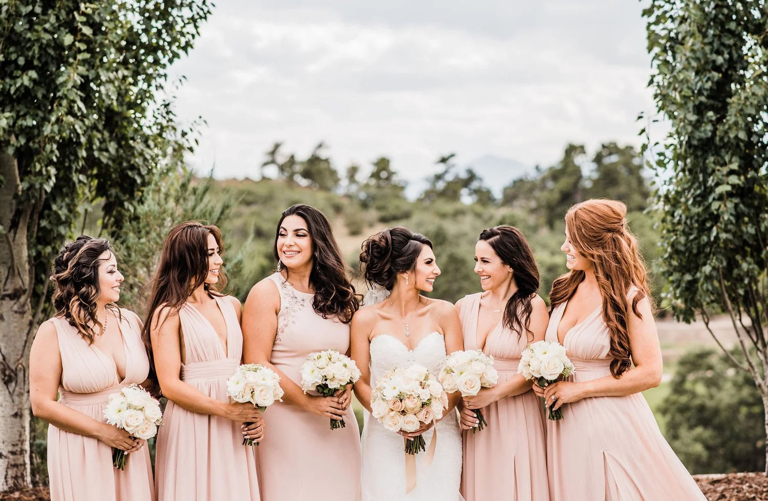 bride and bridesmaids