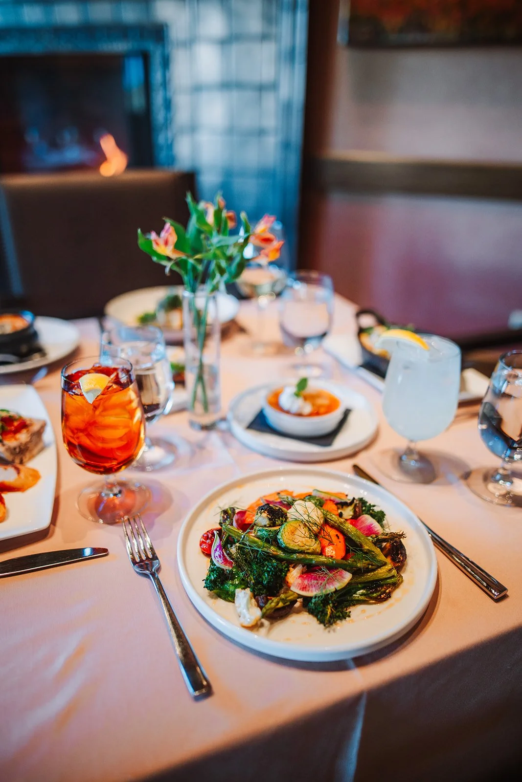 lunch spread at the tack room