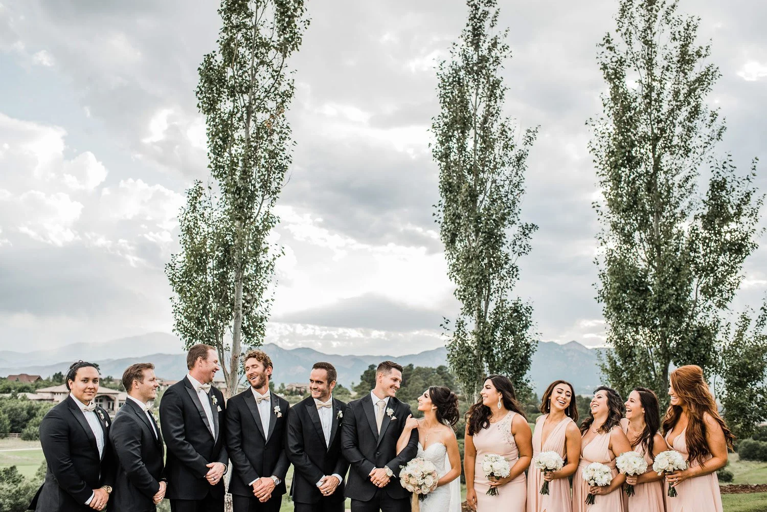 wedding party at colorado resort