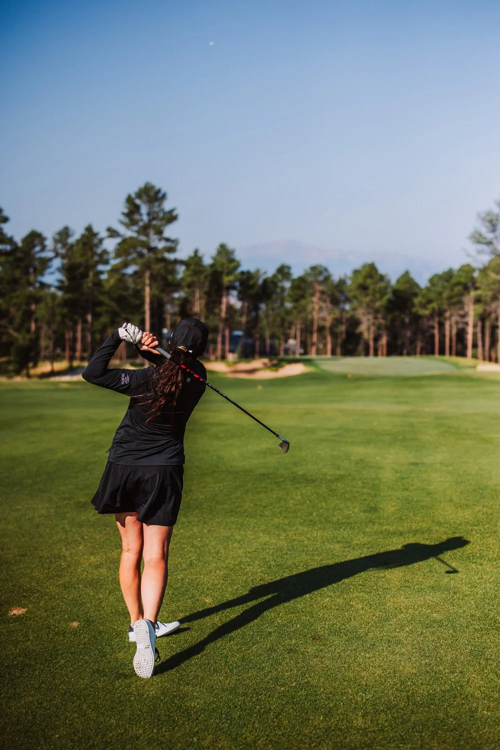 woman playing on the fairway on the north course
