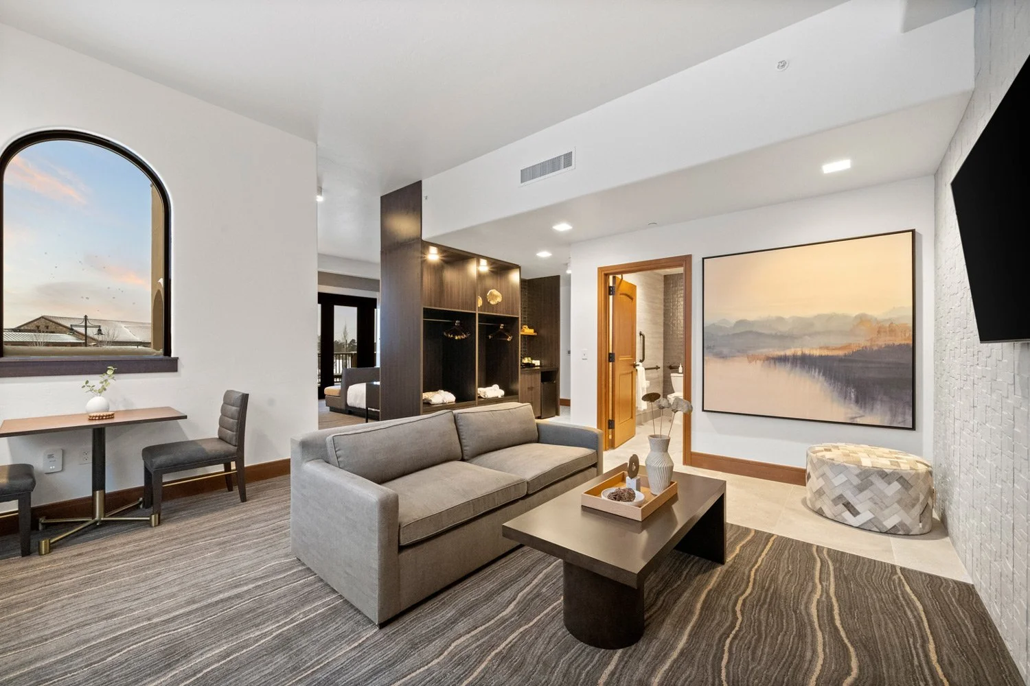 deluxe suite sitting area and picture window
