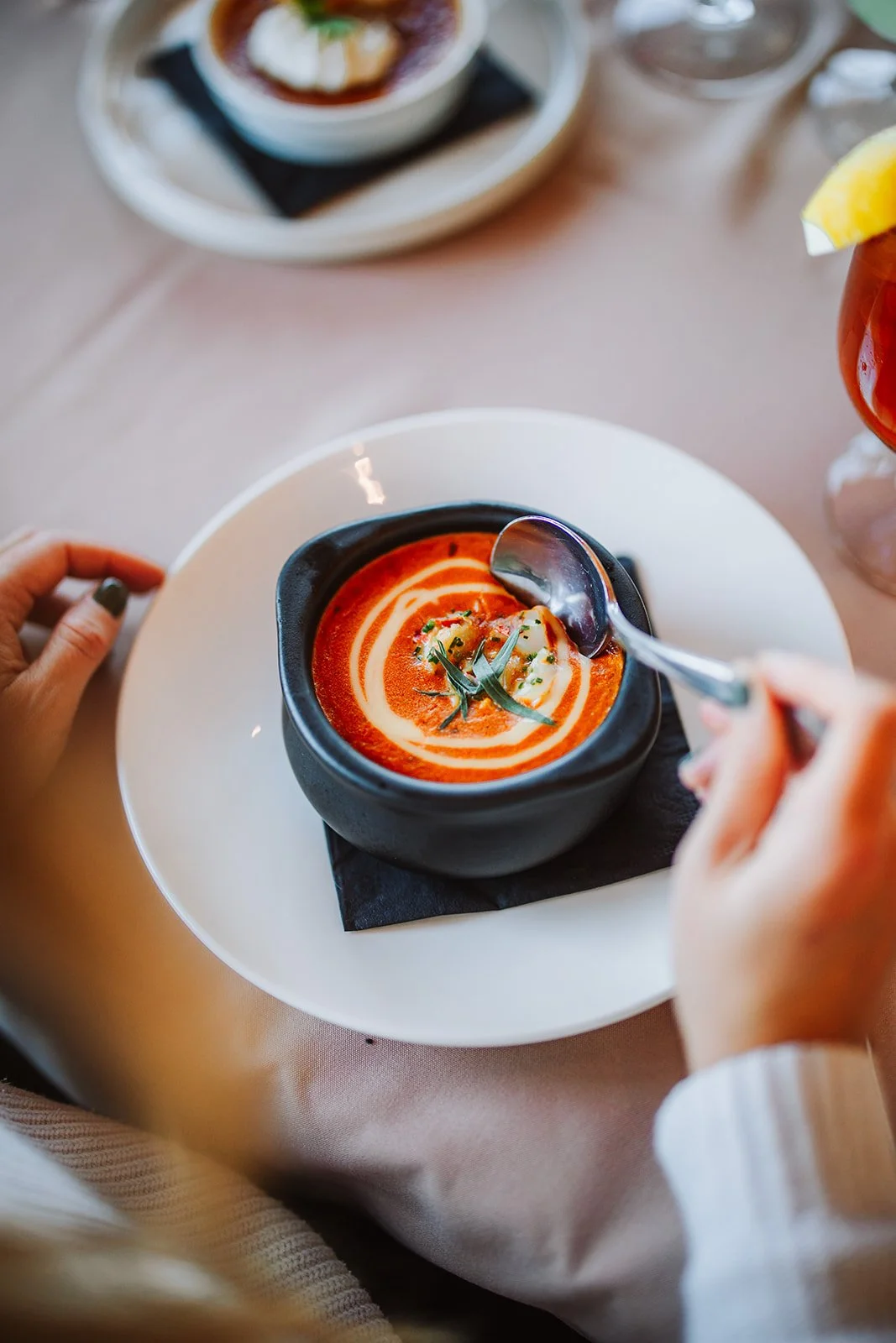 delicious lobster bisque soup