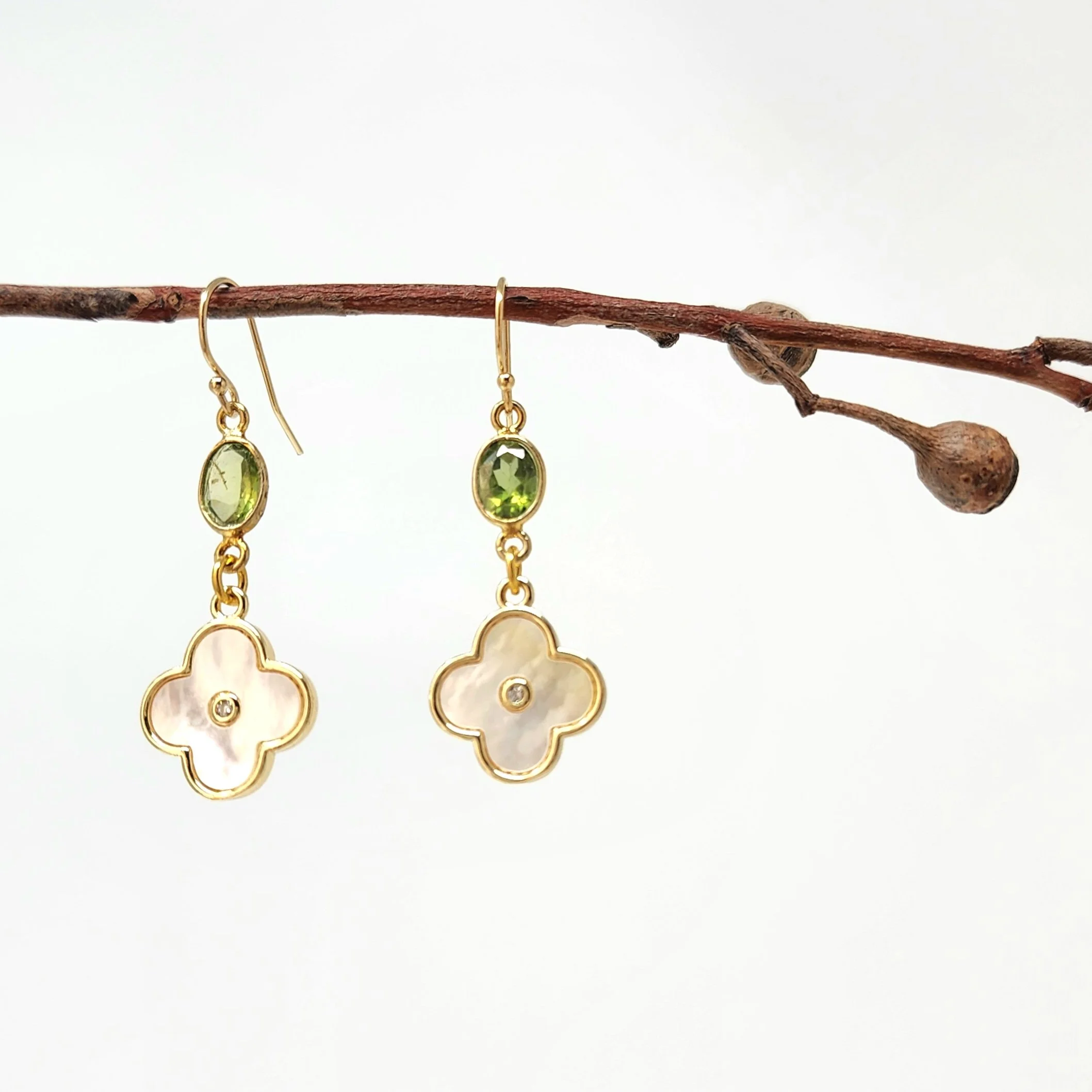 lightweight gemstone drop earrings