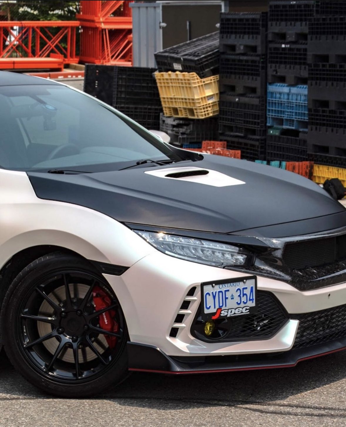 Honda Civic Type R wrapped in KPMF matte aurora pearl, matte deep black & 5 ceramic coating