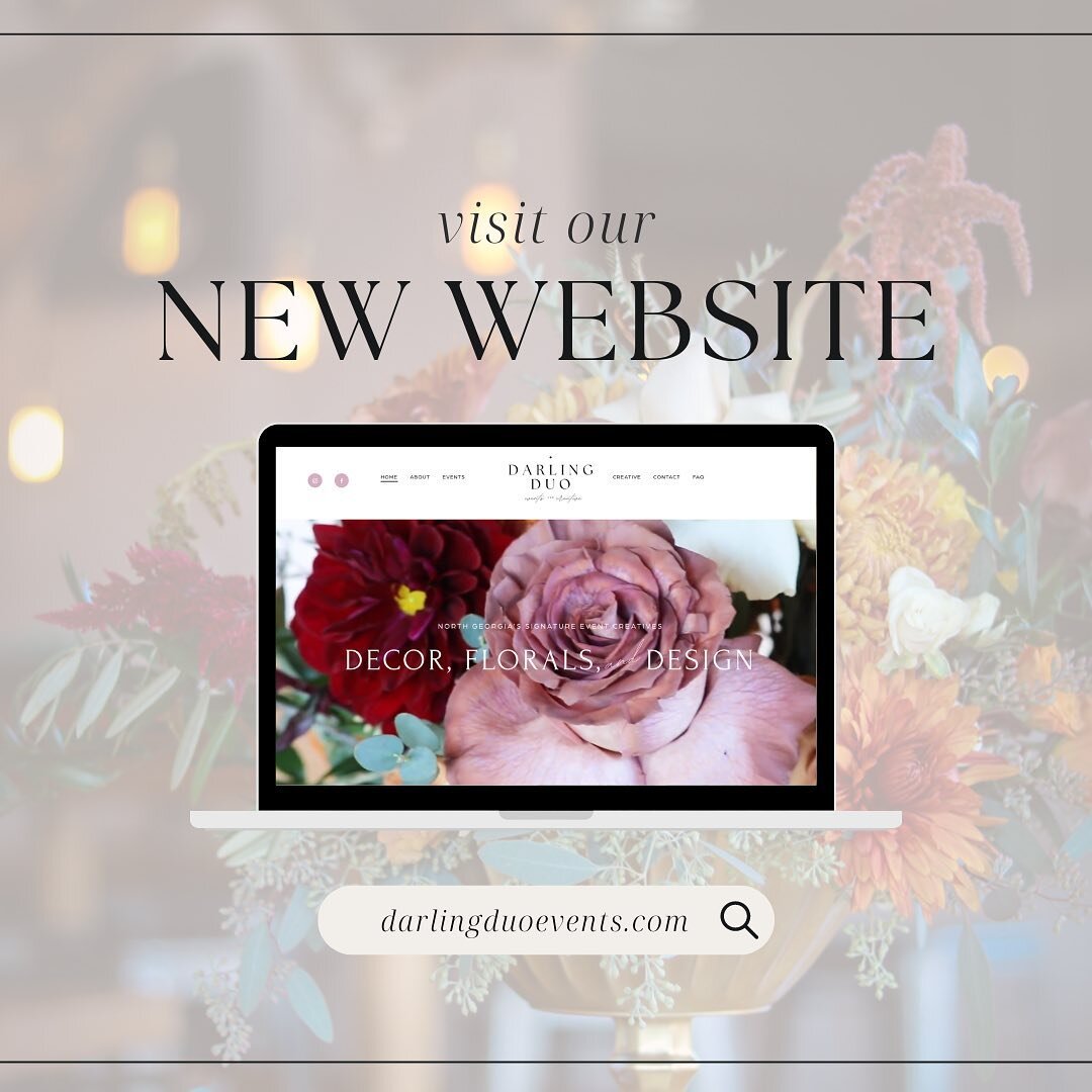 💻 WE ARE LIVE! 

🪩 After weeks of work, the Darling Duo Website is finally here. Head to darlingduoevents.com (🔗 in bio), and support our small biz! 
&bull;
&bull;
&bull;
&bull;
&bull;
#northgeorgiaevents #atlevents #atlflorist #atlcreatives #webs