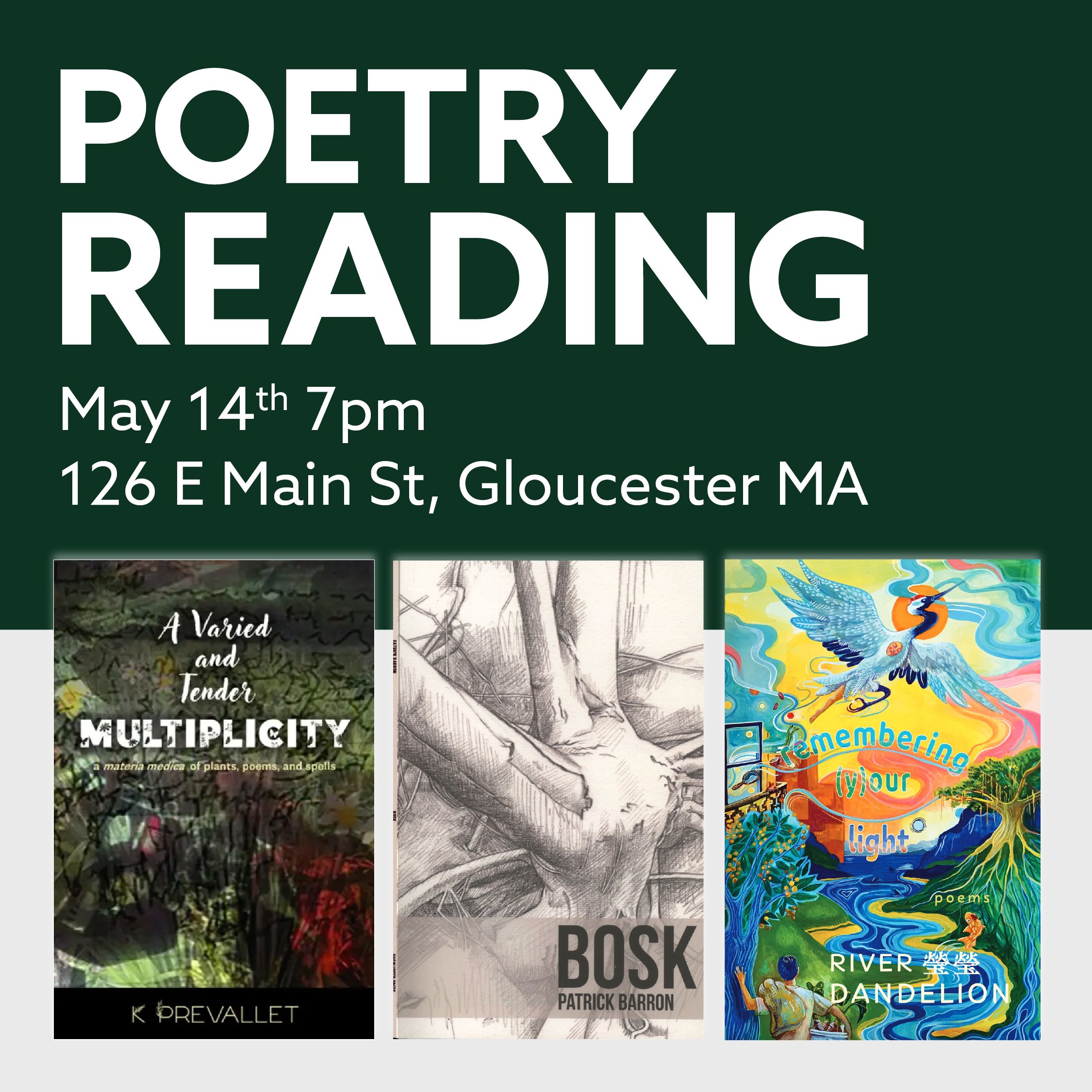 Poetry Reading with K. Prevallet, Patrick Barron, and River 瑩瑩 Dandelion 