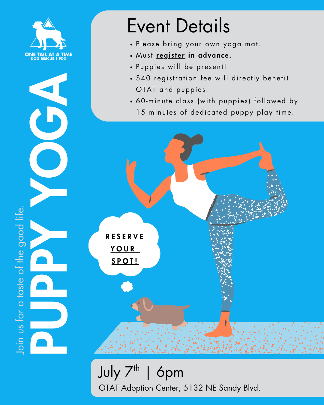 Foster Puppy Yoga: Holiday Reset