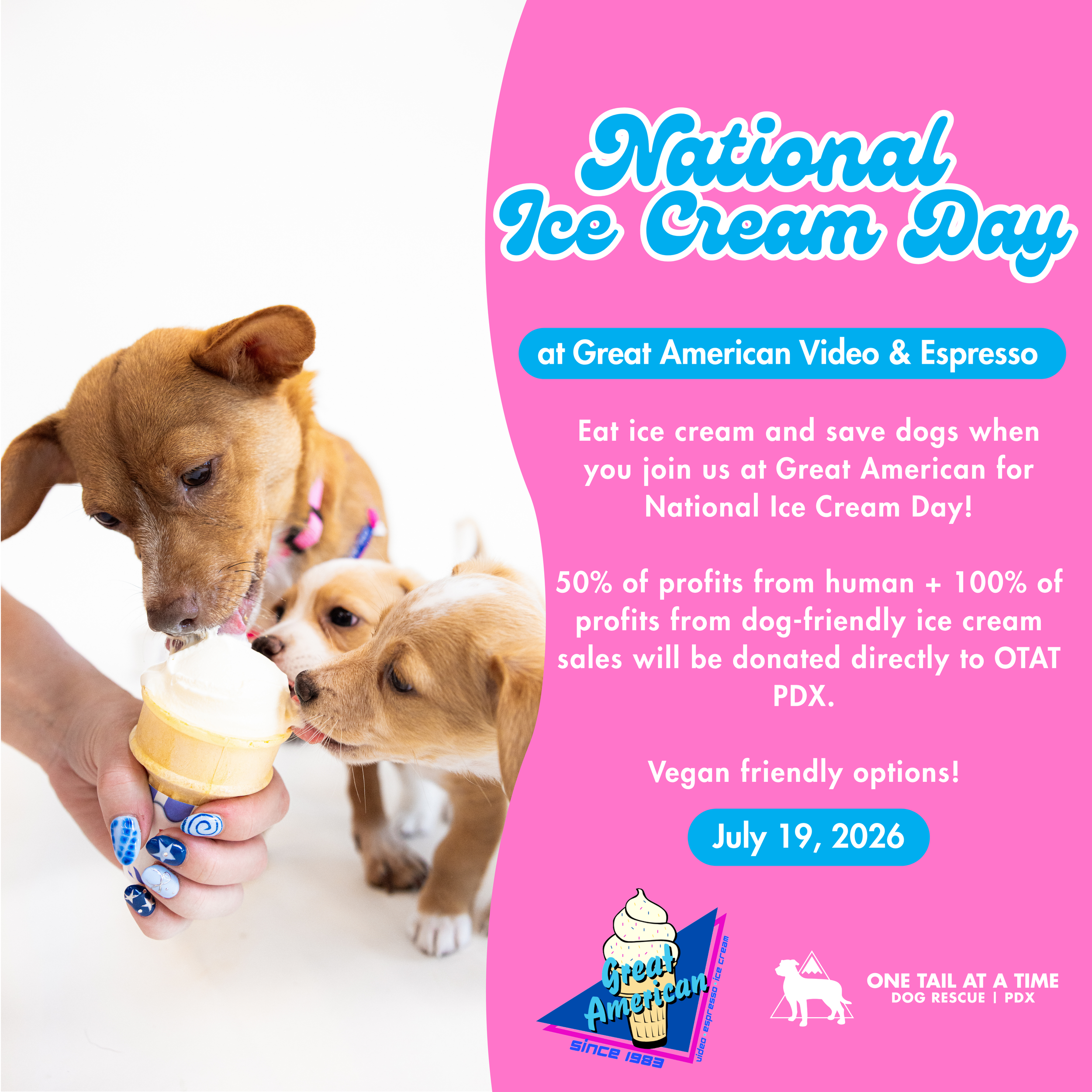 National Ice Cream Day with Great American Video + Espresso
