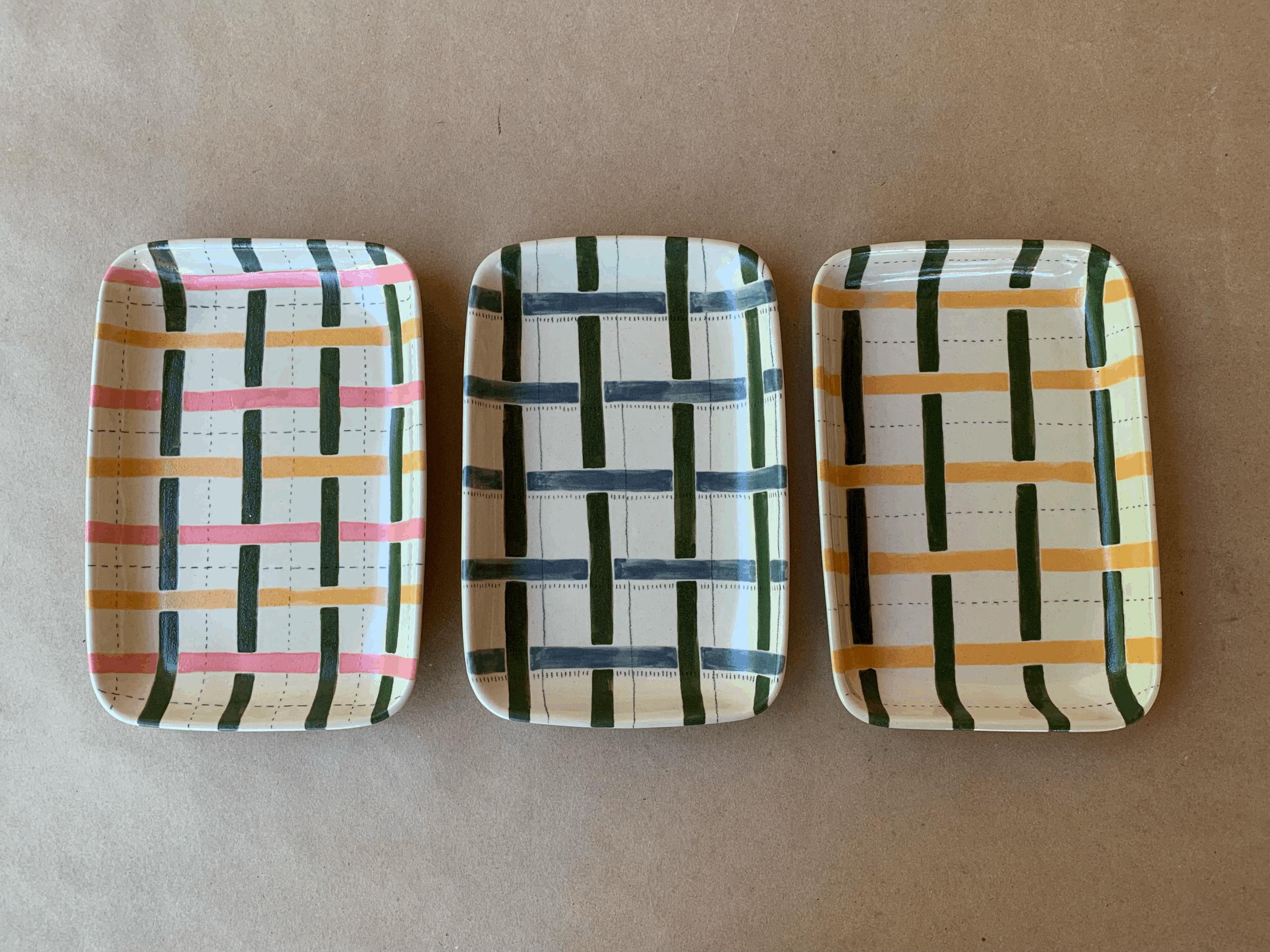 Plaid Trays
