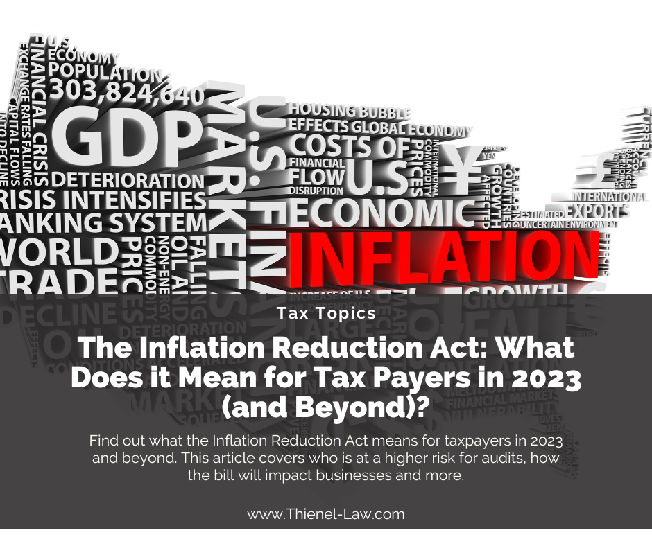 The Inflation Reduction Act: What Does it Mean for Tax Payers in 2023 (and Beyond)?