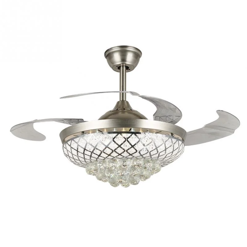 42" Silver Crystal Invisible Fan with LED Lights (110v) DS-FZ107 ...
