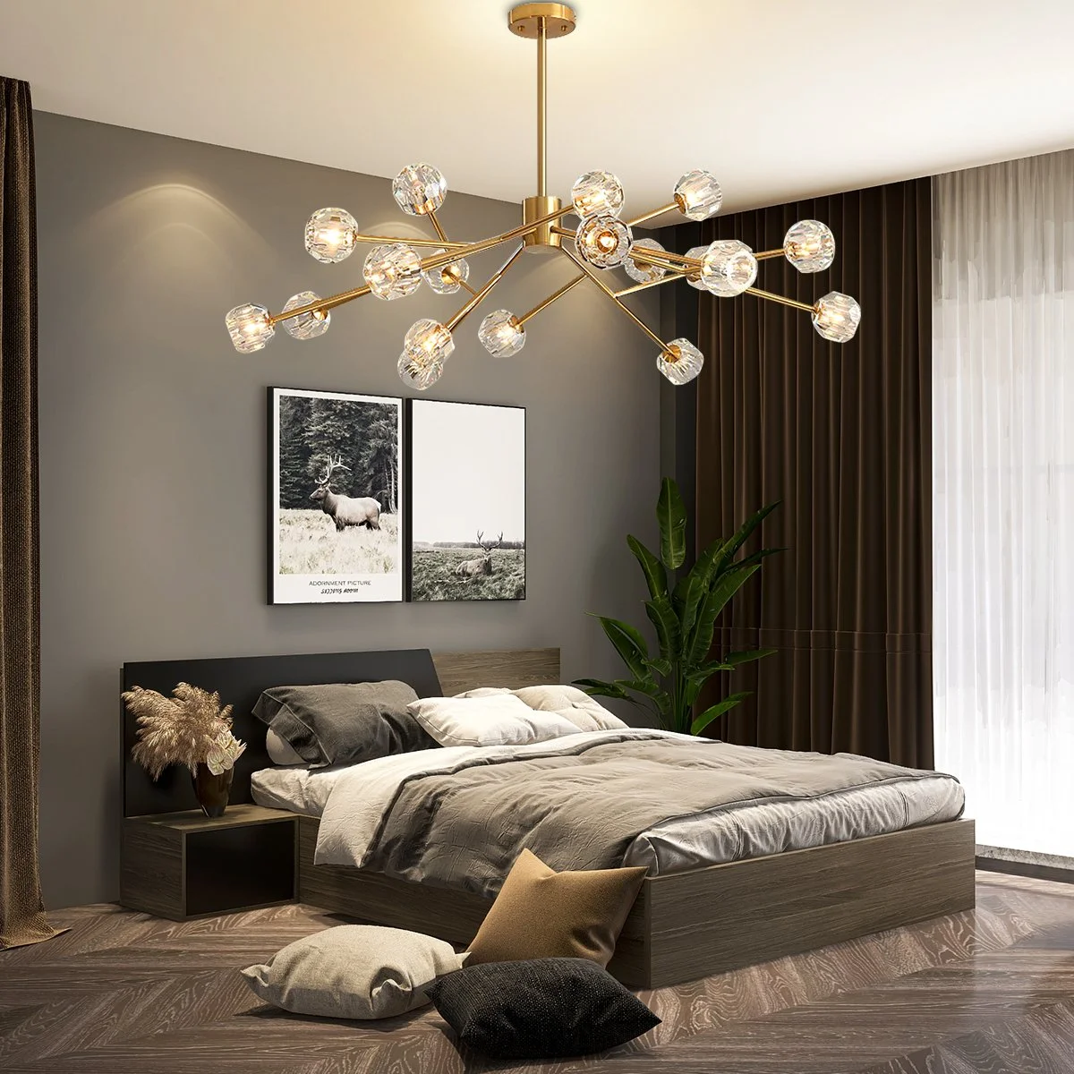 Chandelier with 18 Crystal Balls DS-TY100 — EFperfect