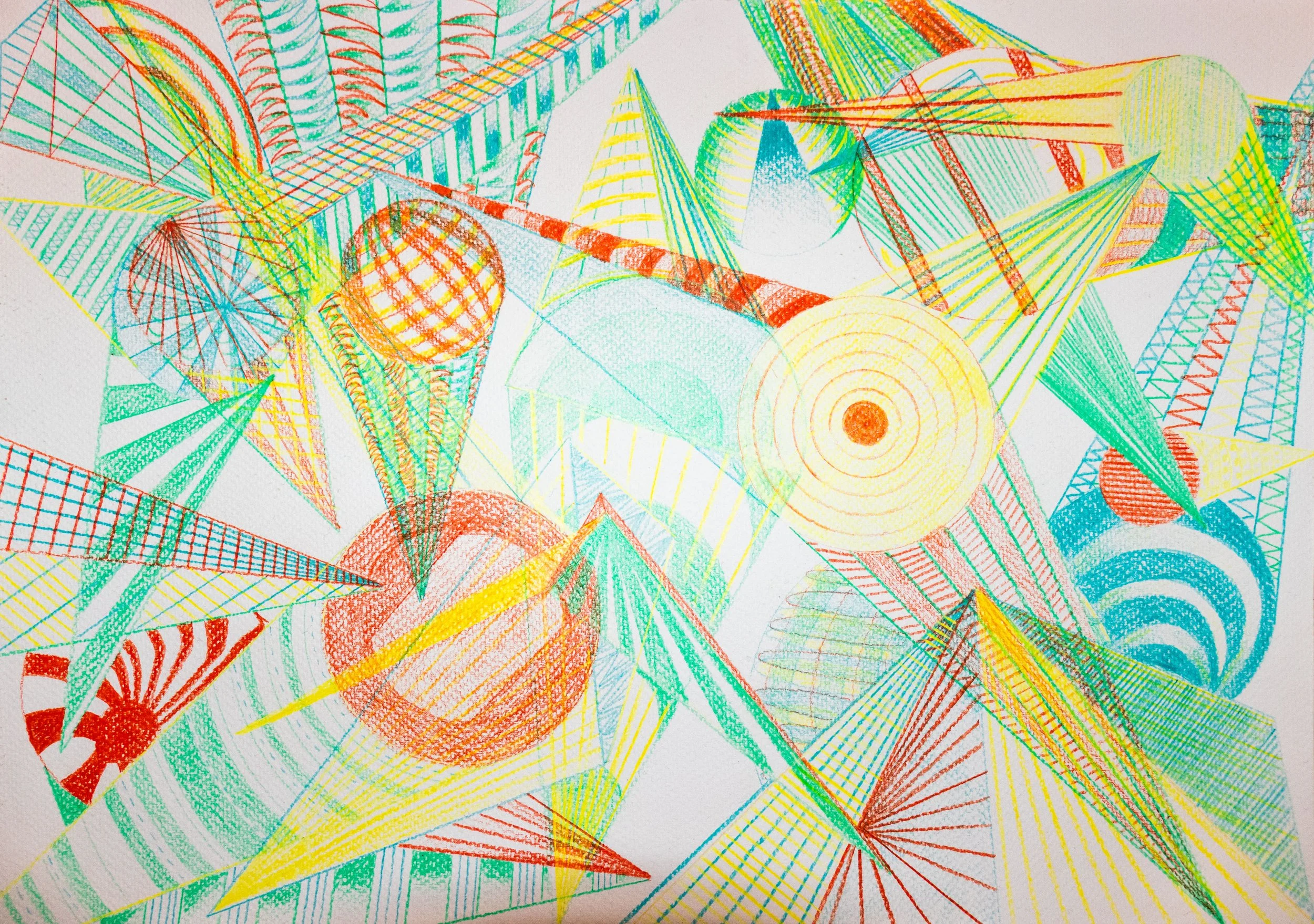 Impossible connections - 
Colour pencils on paper