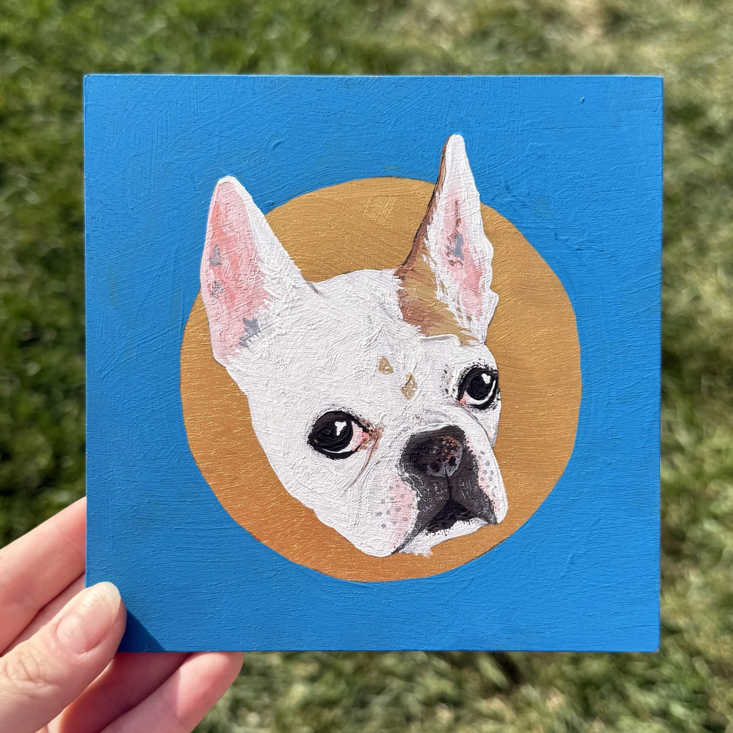 LUCY (6" x 6" - Gouache on Wood Panel)