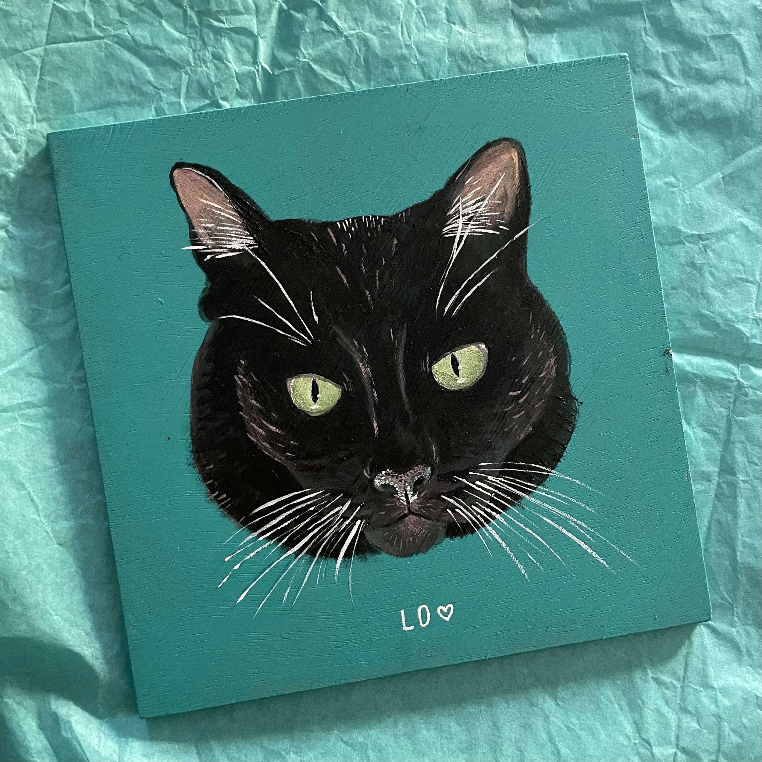 LO (6" x 6" - Gouache on Wood Panel)