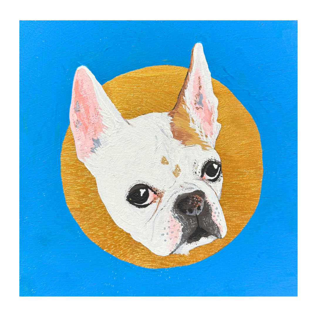 LUCY (6" x 6" - Gouache on Wood Panel)