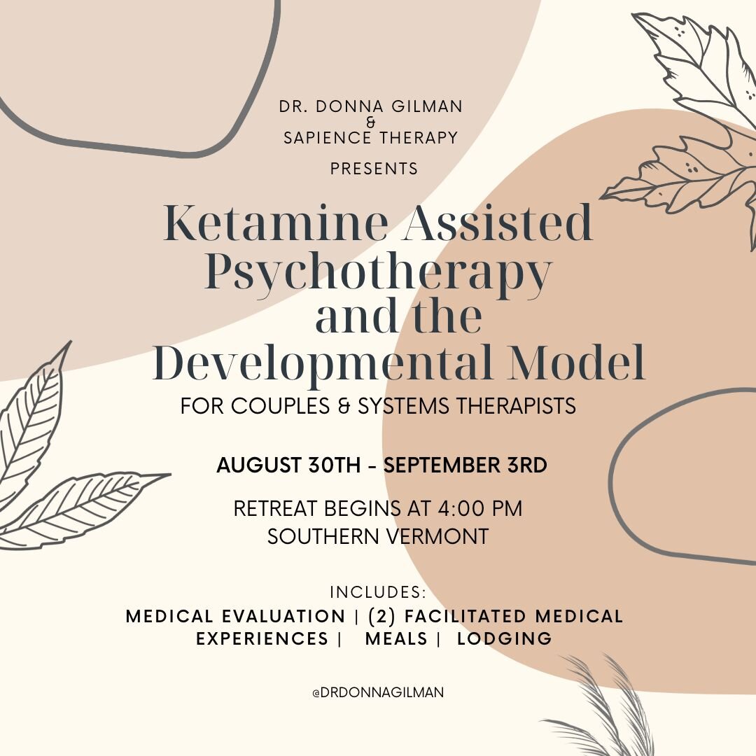 ○ Are you a therapist interested in Ketamine Assisted Psychotherapy (KAP)? 

○ Do you provide systems focused treatment to couples and wish to create more structure and meaning to your work? 

Sapience, in collaboration with the @couplescenterpv , is