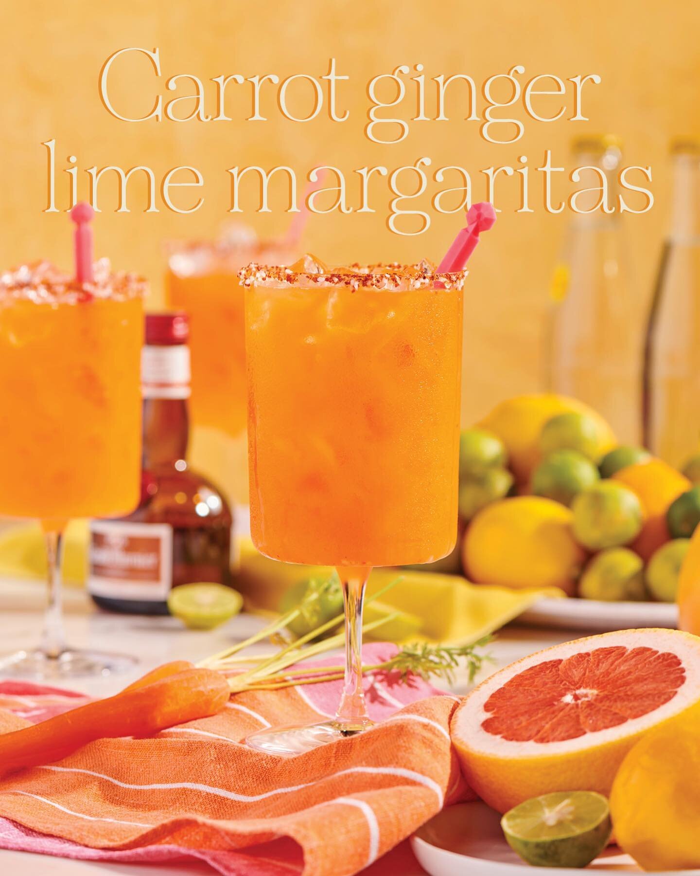 Happy sunny Friday! ☀️

As we continue on with our creative, spring cocktail content, why not reinvent the traditional margarita with a spring spin to celebrate Cinco De Mayo? Enter fresh baby 🥕 carrots!

Carrot Ginger Lime Margarita

Ingredients
- 