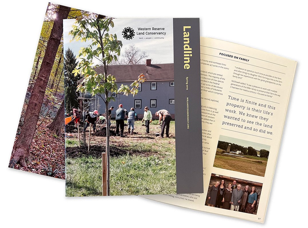 (2019) WESTERN RESERVE LAND CONSERVANCY - A non-profit’s commitment to diversity, equity, and inclusion motivated our studio to deliver marketing pieces that share the story of its mission and vision of land conservation and restoration.