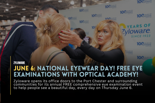 JUNE 6: NATIONAL EYEWEAR DAY. FREE EYE EXAMINATIONS WITH OPTICAL ACADEMY!