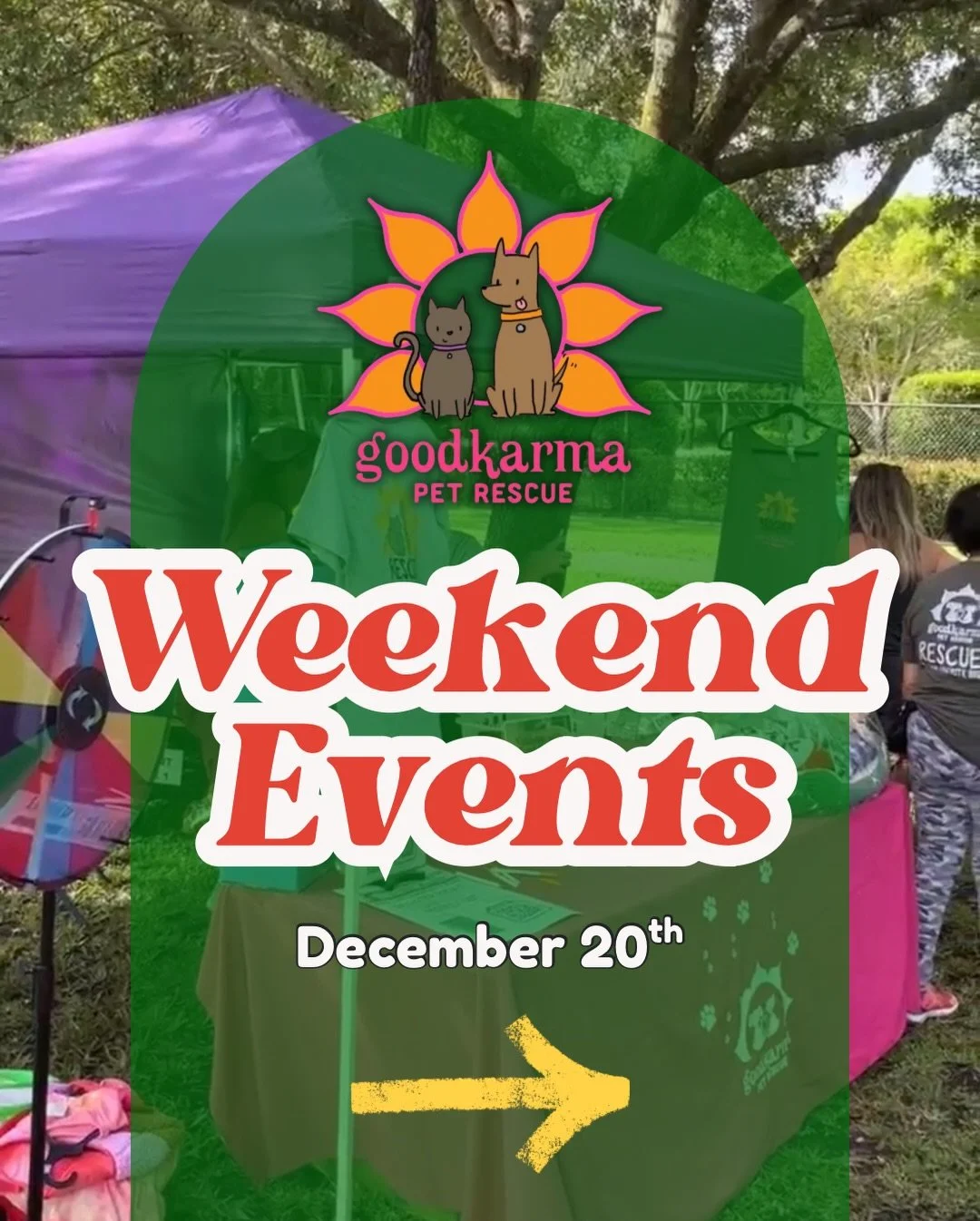 🎉 THIS SATURDAY = ALL THE GOOD KARMA! 🐾
Join us for a full day of fun, food, photos, and adoptions &mdash; all supporting pets in need 💕

🍗 Raising Cane&rsquo;s Dine &amp; Donate | 11AM&ndash;2PM
📍 Pompano Beach
✨ 15% of net sales donated to GKP