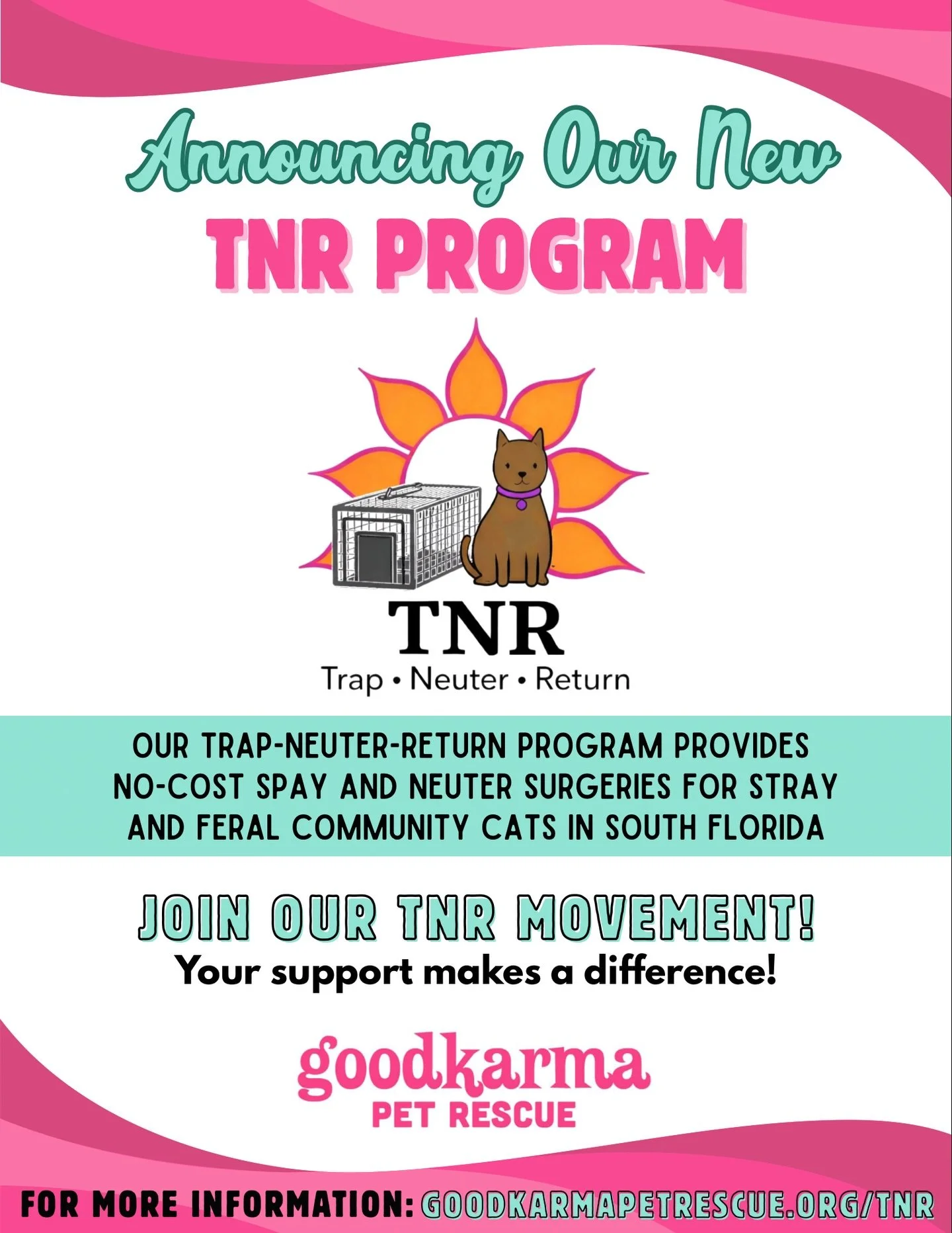 🎉 BIG NEWS for Community Cats! 🐱✂️

We&rsquo;re thrilled to officially launch our FREE TNR (Trap-Neuter-Return) program for community cats!

Last month, we had a soft opening with our amazing GK volunteer trappers to get everything running smoothly