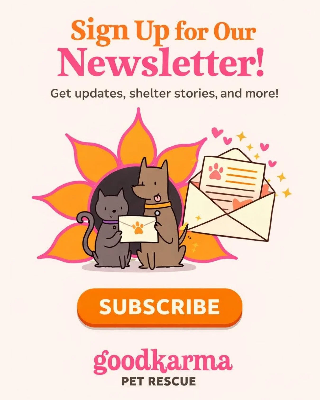 📬🐾 Psst&hellip; have you joined our email list yet?! 👀💌

Our March Newsletter just dropped and it&rsquo;s packed with all the good stuff:
✨ Heartwarming rescue stories
📊 March stats &amp; impact
🐶 Featured adoptables
🎉 Upcoming events you won&