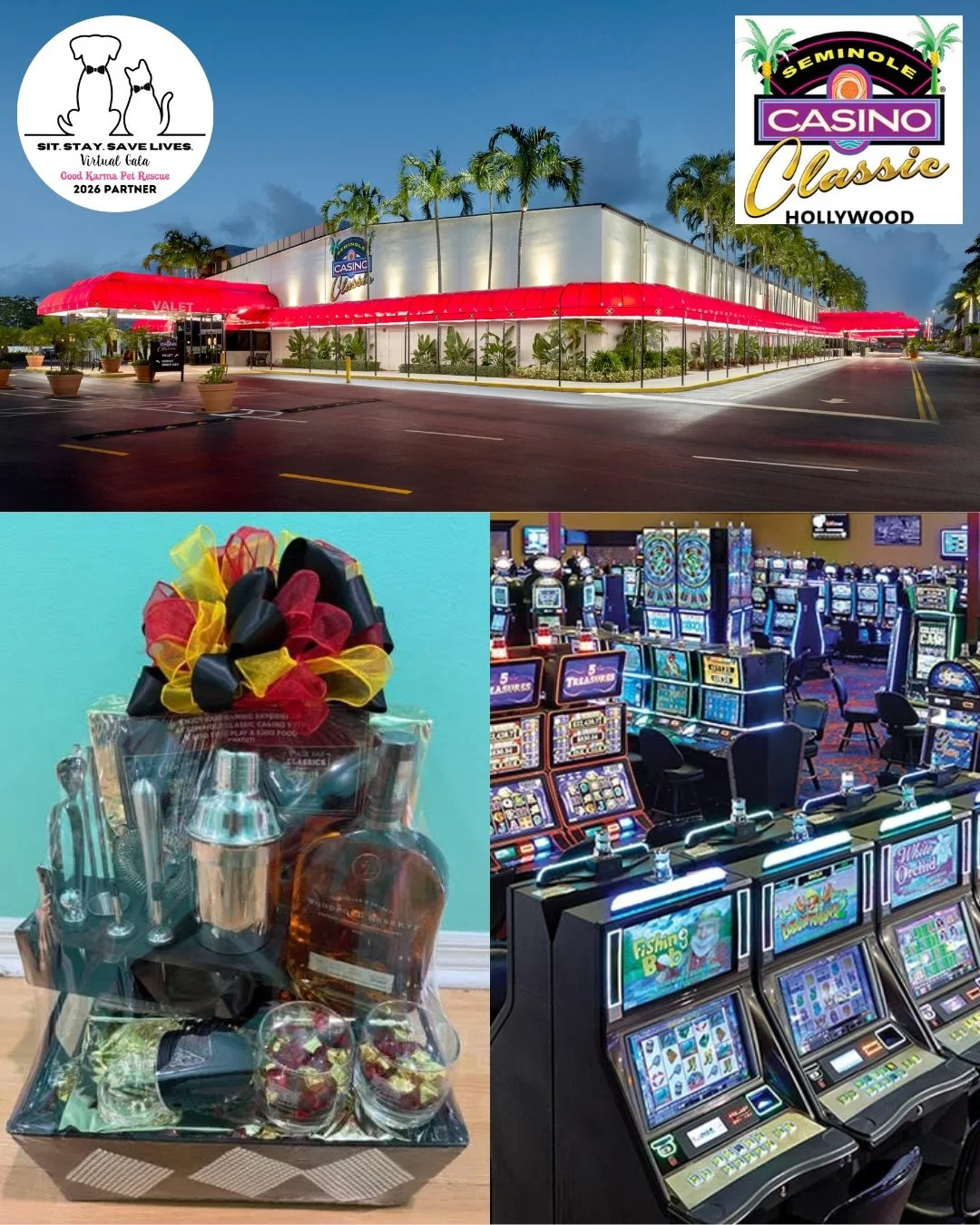Oooh we&rsquo;ve got a GOOD one for you today!! 🤩🎰🥃

A huge thank you to Seminole Classic Casino for this incredible donation to our Virtual Gala auction!

✨ This whiskey lover&rsquo;s dream basket includes:
🎰 $150 in FREE PLAY
🍽️ $200 dining ce