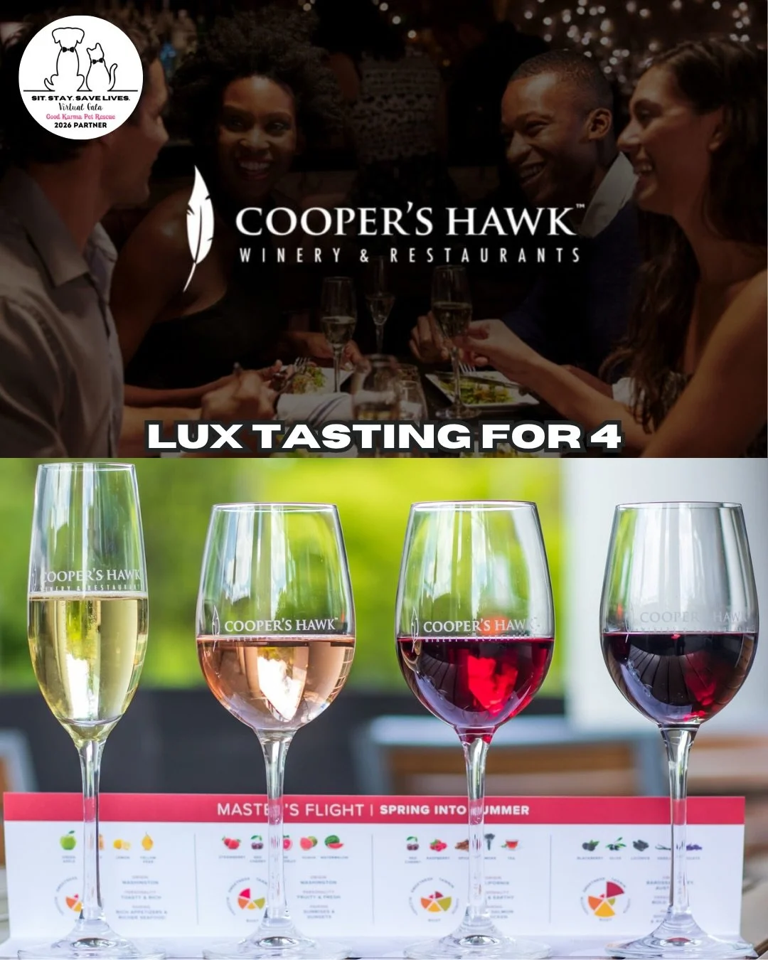 🍷✨ Pour Decisions Start Friday&hellip; ✨🍷

Calling all wine lovers&hellip; this one&rsquo;s for you. Our 4th Annual Sit. Stay. Save Lives. Virtual Gala kicks off in just 3 days and these incredible packages are ready to be uncorked 🍾🐾

 Up for gr