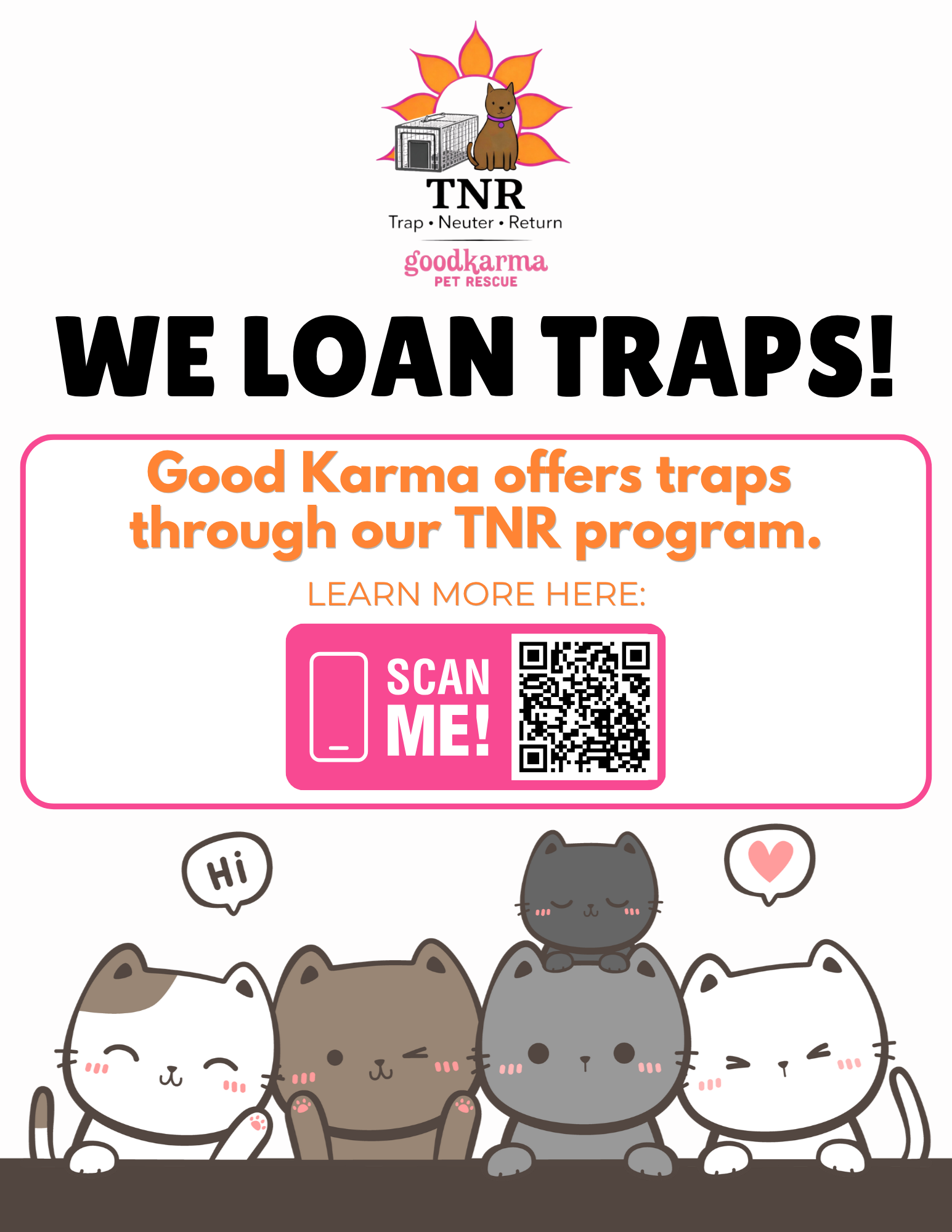Good Karma loans traps for our TNR program in South Florida