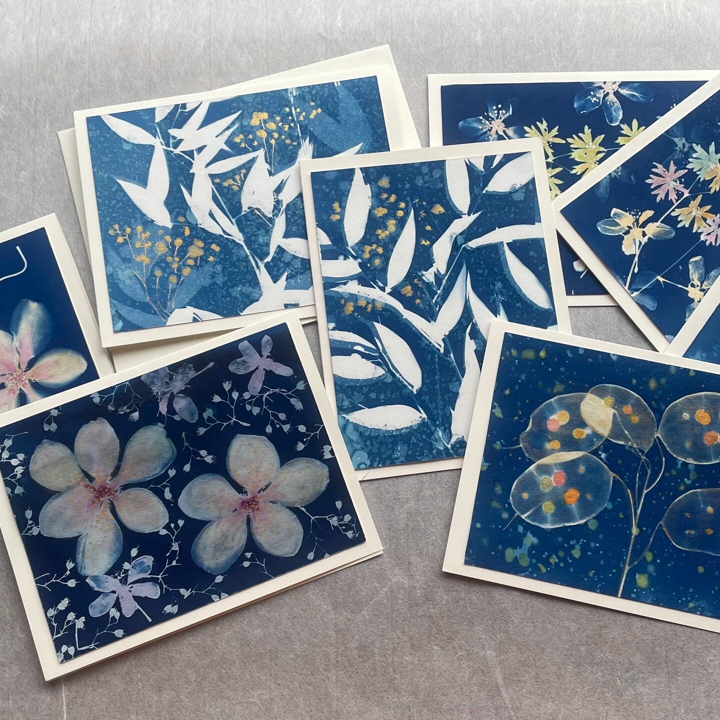 Find me @SEASONALWRAPSODY this weekend 
Nov Friday 10th - 4 pm to 8 pm Saturday 11th - 10 am to 4 pm 
The Gibson Centre, 
63 Tupper St W. Alliston @gibsonculturalcentre 

New Cyanotype Card Collection!
Cards for any occasion, these cyanotype greeting