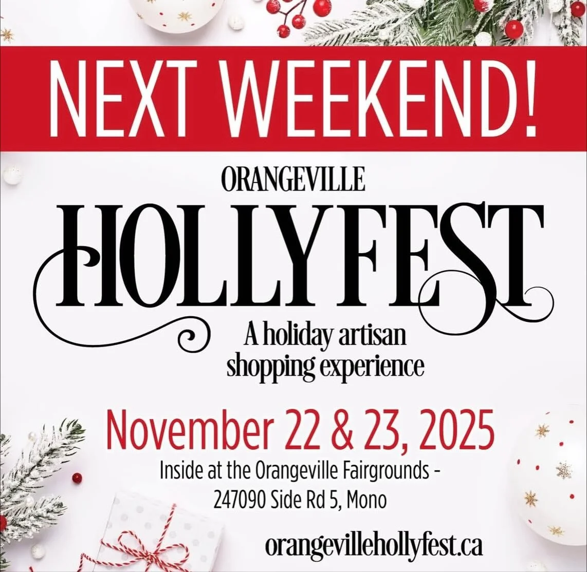 HOLLY FEST CHRISTMAS MARKET - ORANGEVILLE @orangevillehollyfest
Sat, Nov 22 | 9:00 AM - 4:00 PM Sun, Nov 23
10:00 AM - 3:00 PM
Orangeville Fairgrounds, 247090 Side Rd 5, Mono  #orangevillehollyfest #firstannualhollyfest #christmasmarket #shoplocal #h