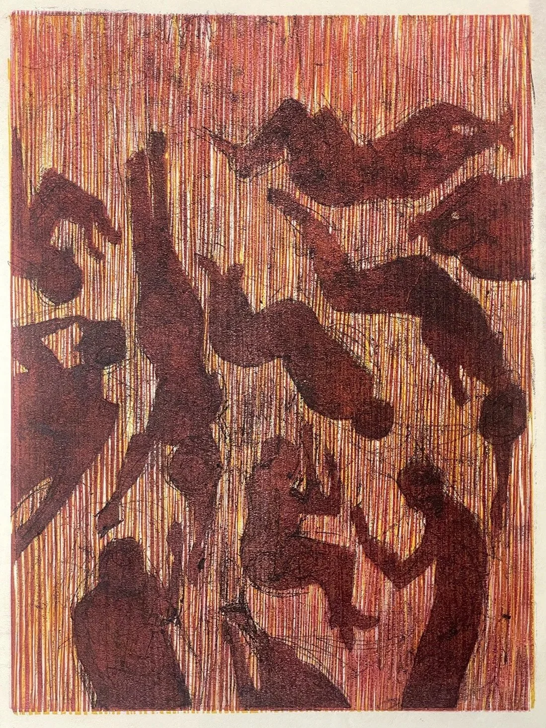 The Forgotten Souls - Linocut
