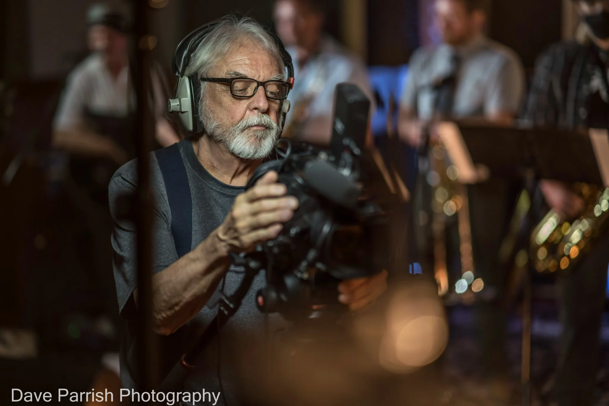 A man using a video camera