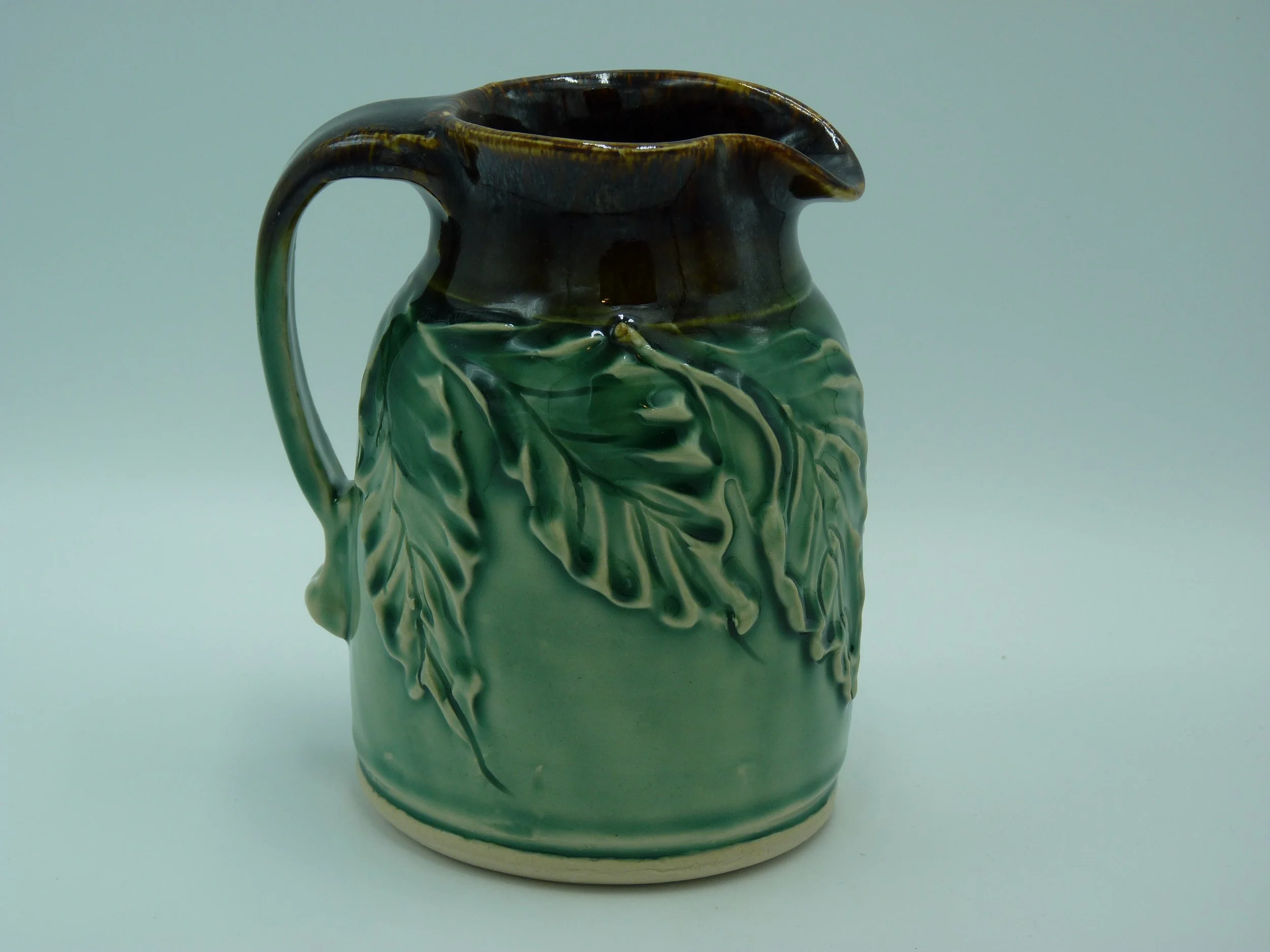 Handmade Pitcher with Art Nouveau Style Embellishments