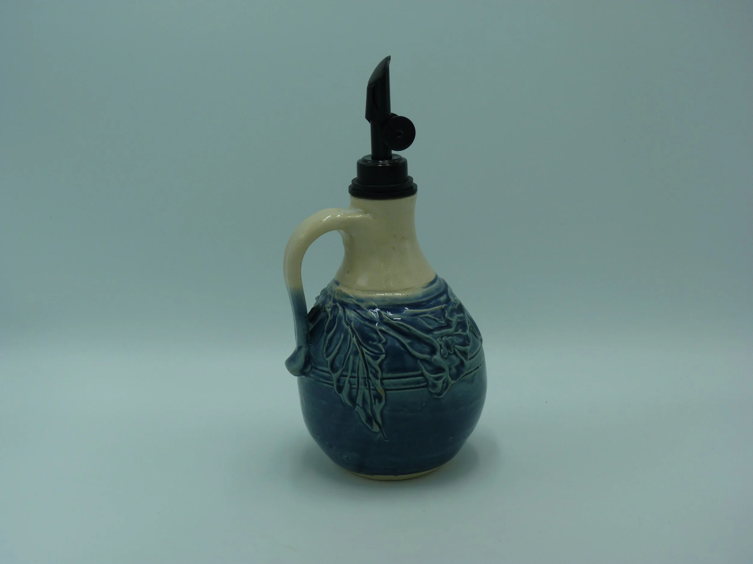 Ceramic Oil Jar with Art Nouveau Style Embellishments (Copy)