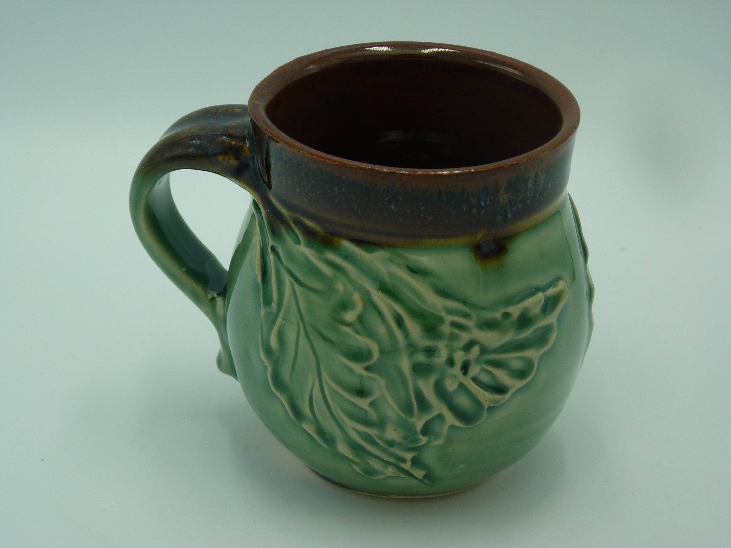 Handmade Mug with Art Nouveau Style Embelishments