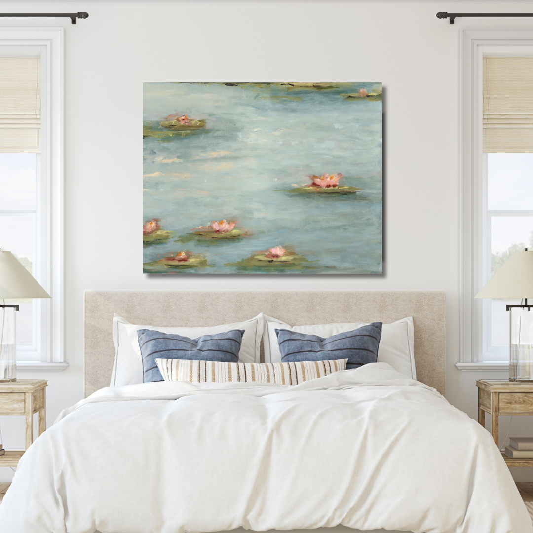 Eden above bed blue pillows.png