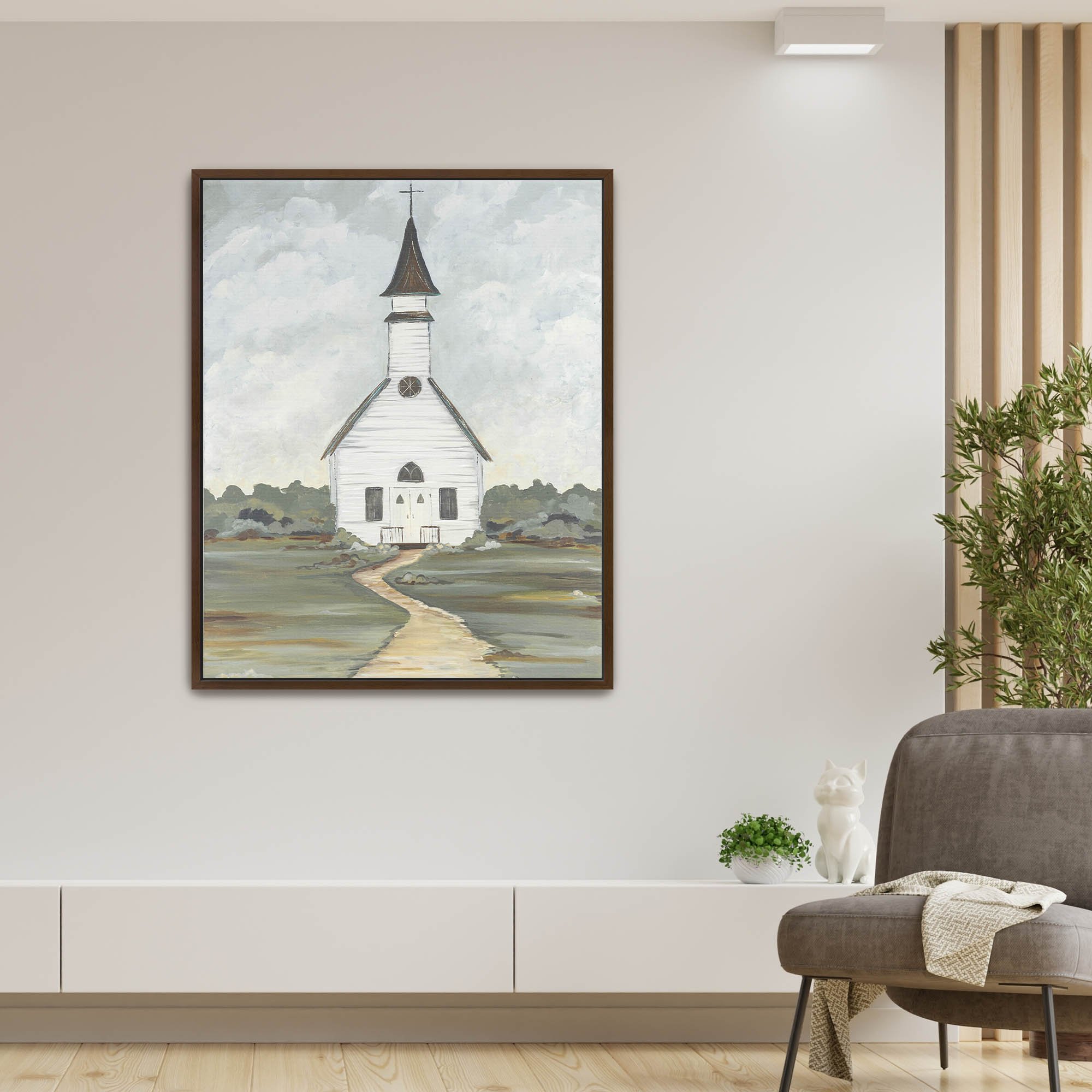 All are Welcome walnut frame.jpg