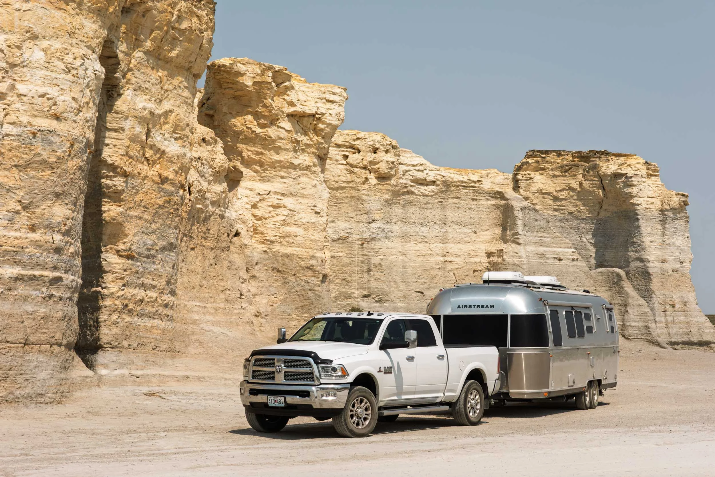 Ram-truck-towing-Airstream-Chalk-Pyramids-Kansas.JPG