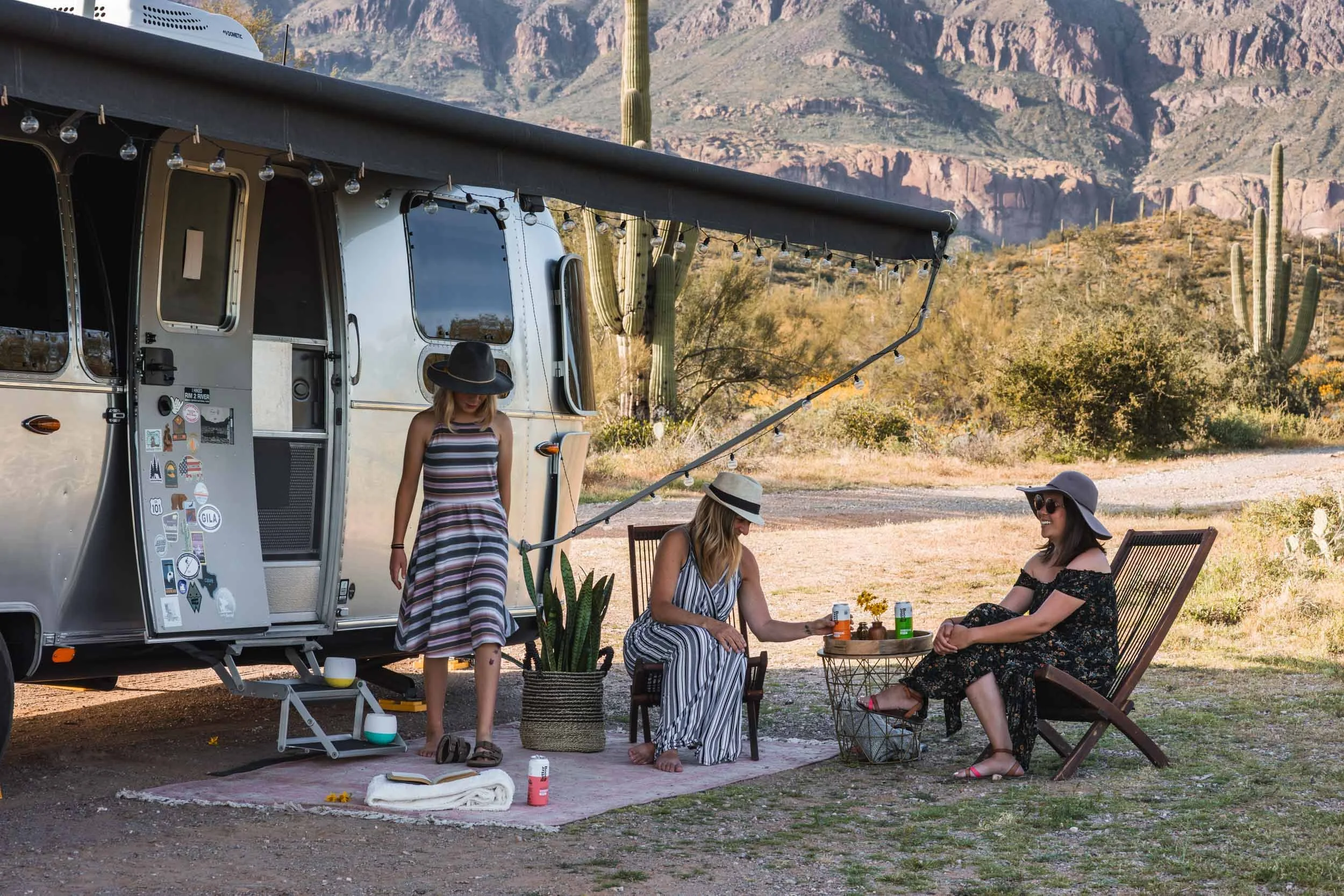 Girls Airstream glamping Gold Canyon Arizona.JPG
