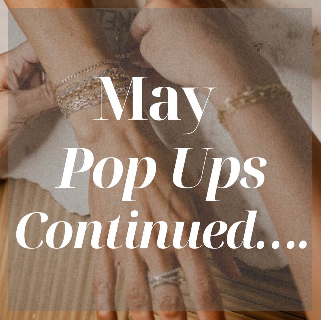 Here&rsquo;s the second half of our pop ups for May. It&rsquo;s going to be a great month, we look forward to seeing!

Just a reminder, appointments aren&rsquo;t needed at our popups, so come have some fun and get linked up. 💕⚡️⛓️
.
.
.
.
.
.
.
.

.